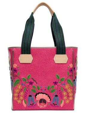 NWT Consuela Ivy Classic Tote Glitter Hot Pink